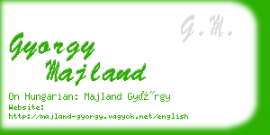 gyorgy majland business card